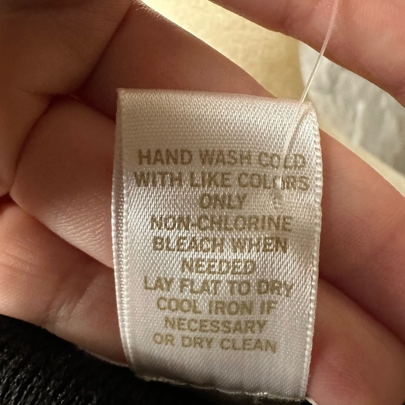 Caché Black Cold Shoulder Metallic Knit Sweater Dress | Size XL - Picture 9 of 9